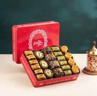 Assorted Red-Tin Baklava Sweets Box 500gm