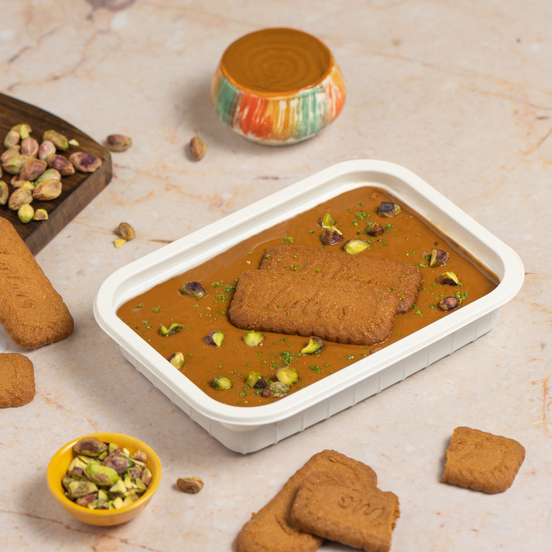 Biscoff Chocolate Kunafa Fudge