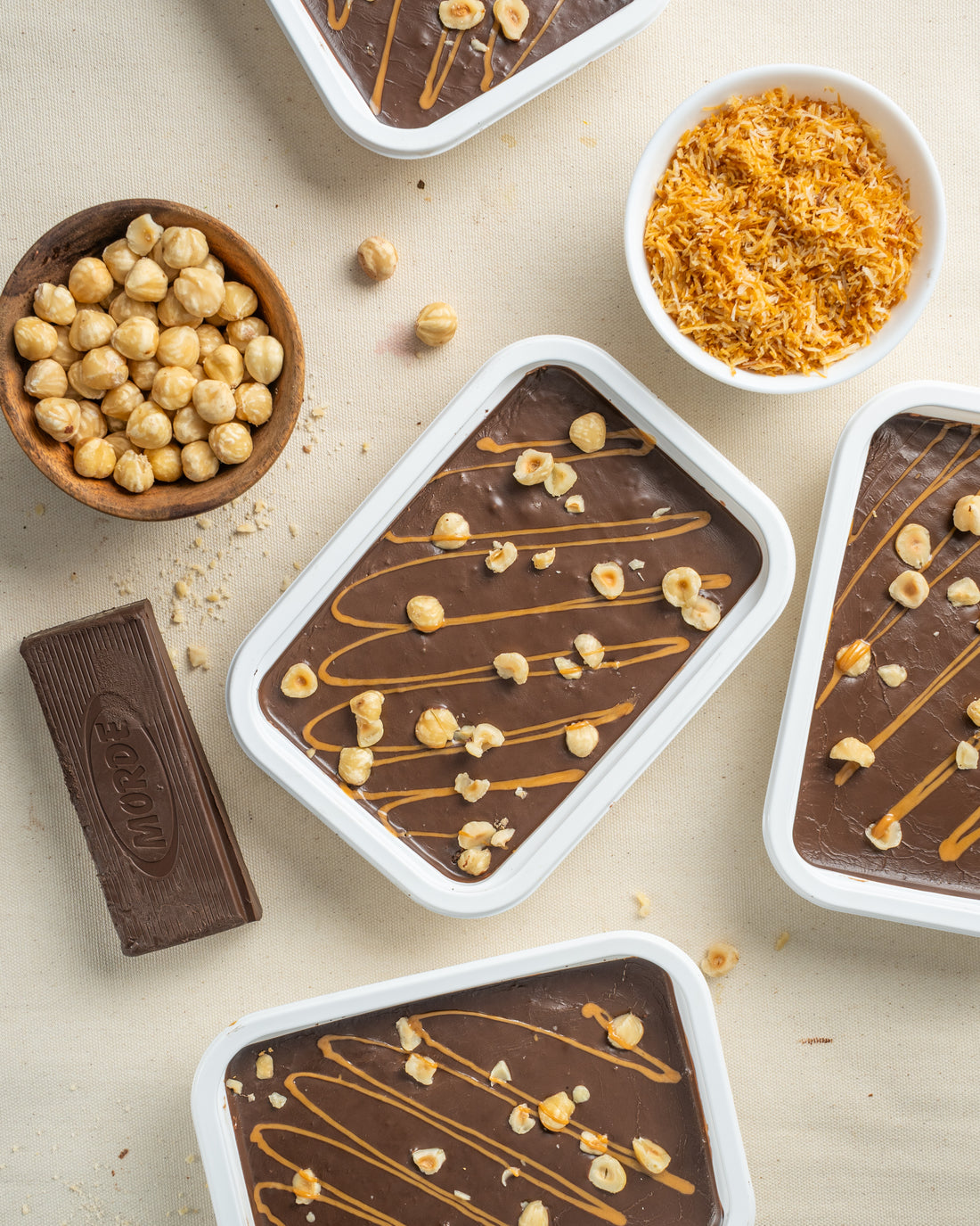 Hazelnut Chocolate Kunafa Fudge