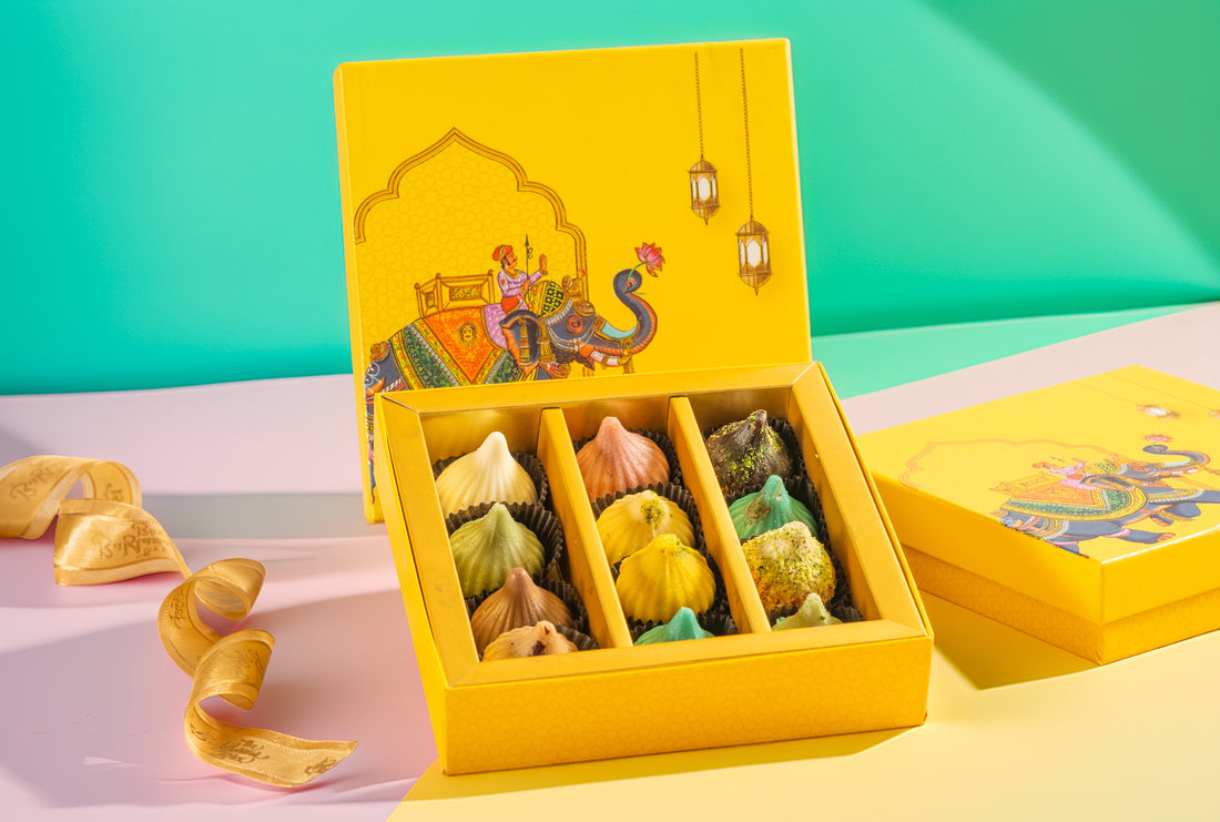 Yellow Treasure Assorted Modak Sweets Box 250g