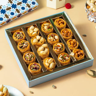 Assorted Oshe-Bul Bul Baklava (Bird's nest kunafa) - THE BAKLAVA BOX