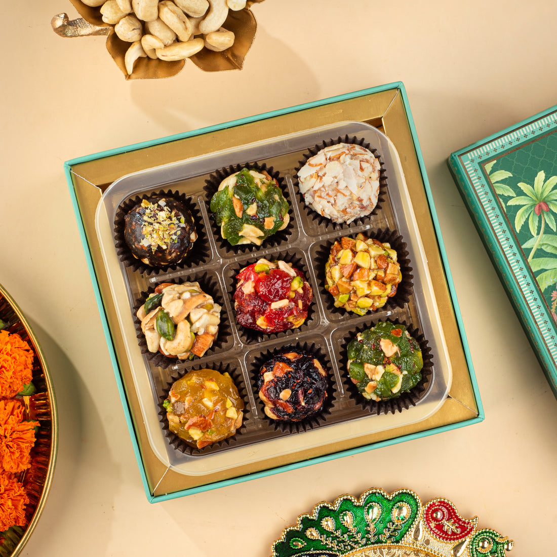 Emerald Assorted Indian Fusion Laddu Box