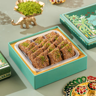 Noor Assorted Hazelnut Kunafa Barfi Box