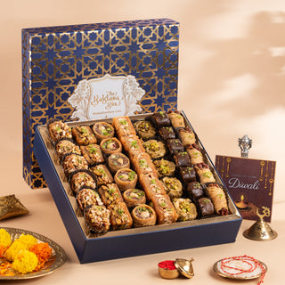 Navy Imperial Festive Diwali Baklava Box