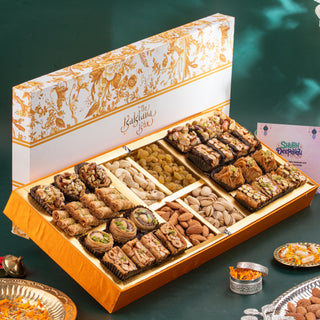 Signature Box with Sweets and Dry fruits Diwali Gift Box