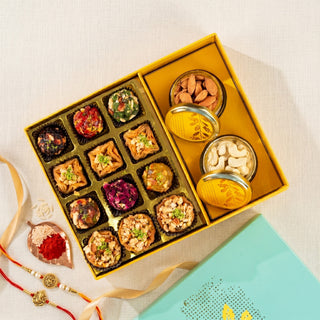 Torquise Assorted Baklava, Indian Fusion & Dryfruit Box