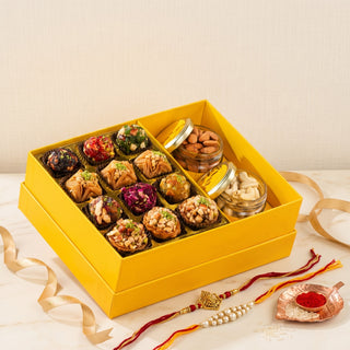 Torquise Assorted Baklava, Indian Fusion & Dryfruit Box