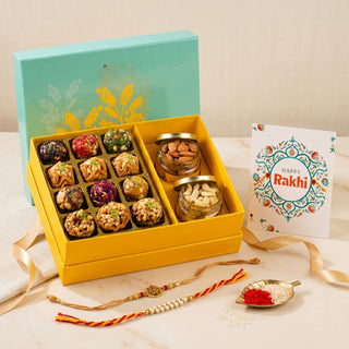 Torquise Assorted Baklava, Indian Fusion & Dryfruit Box