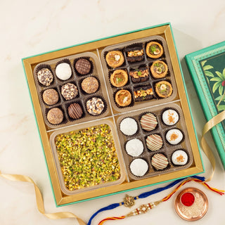 Rakhi Hamper - Assorted Baklava, Truffles, Fudge & Fusion Sweets