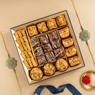 Regalia Assorted Baklava Box 580g with 2set of Rakhi & Essentials
