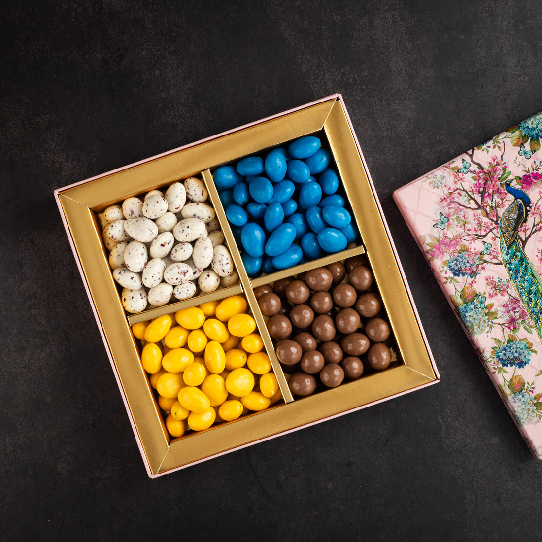 Pink Floral – Assorted Coated Dryfruit Box