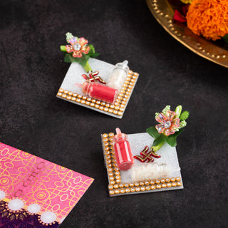 Lotus Biscoff White Chocolate Bar with Rakhi Essentials