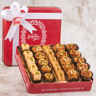 Assorted baklava gift box in with ribbon packaging (750gms) - THE BAKLAVA BOX