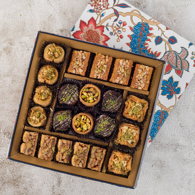 Assorted Baklavas Regalia Gift Box (600gms) - Premium Sweets & Dry Fruits Gift Box - THE BAKLAVA BOX