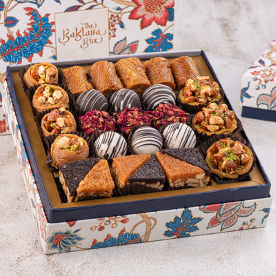 Assorted Kunafa, Baklavas and Fusion sweets Regalia gift box - THE BAKLAVA BOX