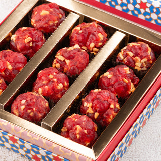 Cherry & Cashew Ladoo - THE BAKLAVA BOX