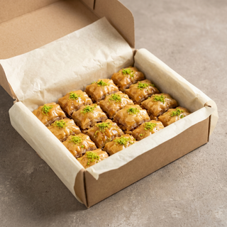 Cashew square baklava open gift box