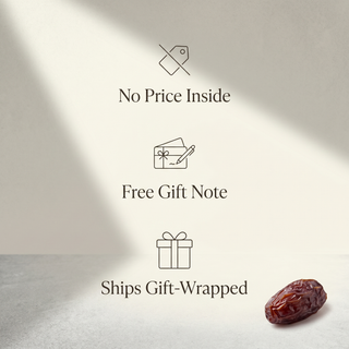 The Baklava Box gift promise: no price inside, free gift note