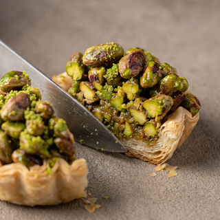 Pistachio Tart Baklava, close-up detail