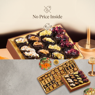 The Baklava Box gift promise: no price inside, free gift note, made fresh on order