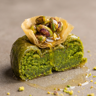 Pistachio Ring Baklava, close-up detail