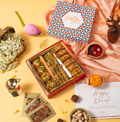 Assorted 250gms baklava sweets gift box - Diwali premium gift box - THE BAKLAVA BOX