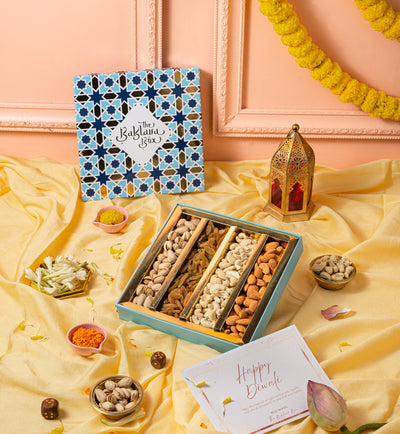 Assorted dry fruit imperial gift box- Diwali premium gift boxes - THE BAKLAVA BOX