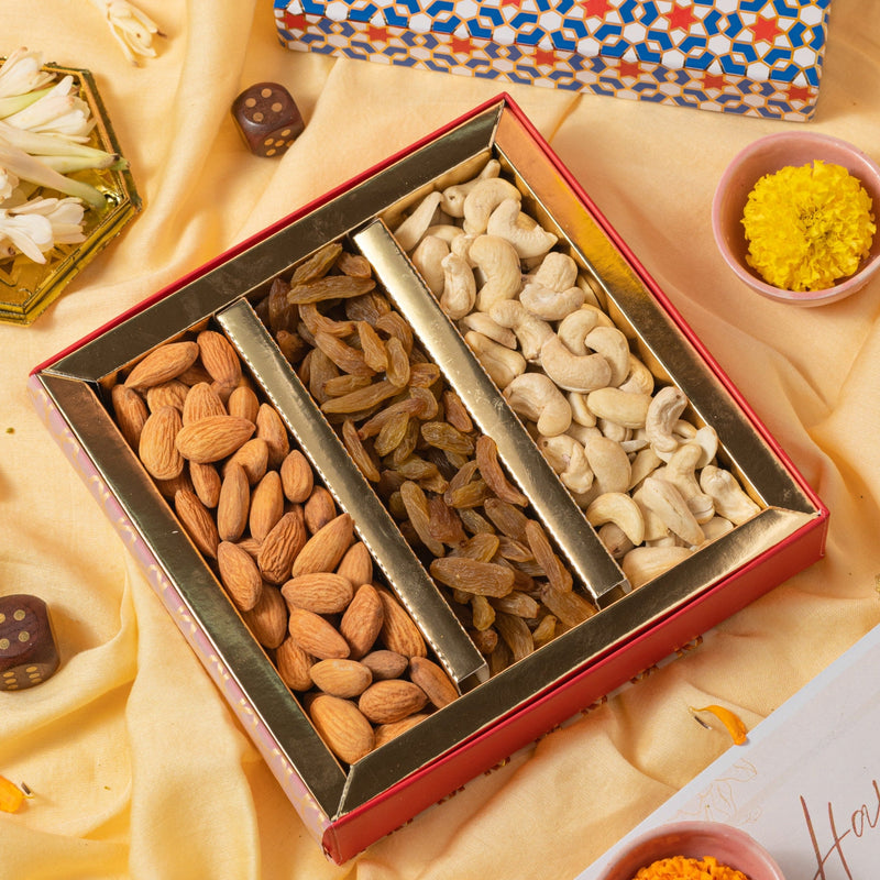 Assorted dry fruits gift box- Premium diwali gifting - THE BAKLAVA BOX