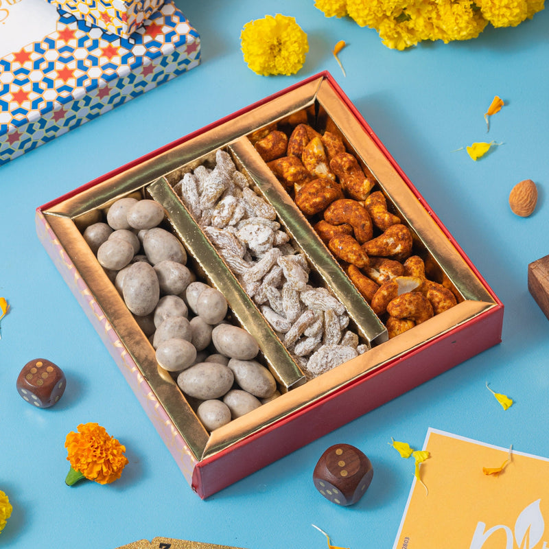 Assorted flavoured dry fruit gift box- Premium Diwali gifting - THE BAKLAVA BOX