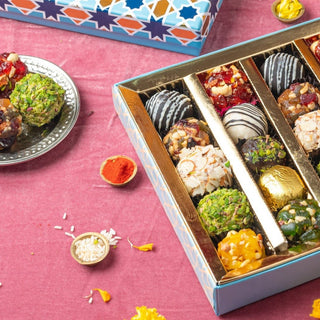 Assorted Indian Fusion Sweets with Rakhi - THE BAKLAVA BOX