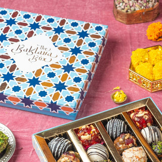 Assorted Indian Fusion Sweets with Rakhi - THE BAKLAVA BOX