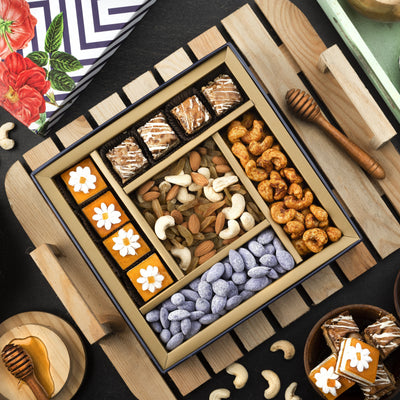 Baklavas, Dry Fruits & Chocolates Izhaar Gift Box - Premium Diwali Sweets & Dry Fruits Gift Box - THE BAKLAVA BOX