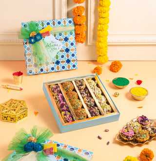 Holi flavoured assorted tart box- Assorted Holi flavoured Tarts - Holi special sweets - THE BAKLAVA BOX
