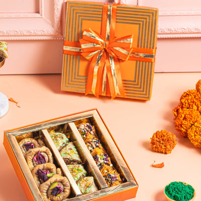 Holi flavoured baklava- Assorted baklava 250gms luxe gift box- Holi special sweets - THE BAKLAVA BOX