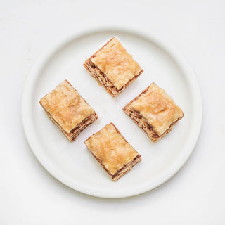 Holi Gift Box : Assorted Baklava (250gm) with Ribbon Packaging and Gulal - THE BAKLAVA BOX