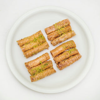Holi Gift Box : Assorted Baklava (500gm) with Ribbon Packaging and Gulal - THE BAKLAVA BOX