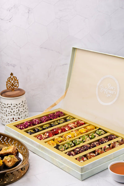 Royal Vega Box (1 kg) - Laddoos- Diwali premium gifting - THE BAKLAVA BOX