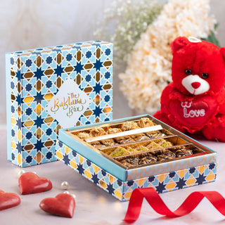 Valentine's Day gift box- Assorted Baklava Box (500gm) With Card - THE BAKLAVA BOX