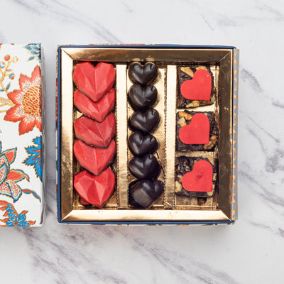Valentine’s Day Gift Box : Combo of Regalia Box with Chocolates & Assorted Baklava Box (500gm) With Card - THE BAKLAVA BOX